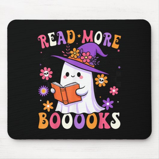 Read More Books Ghost Reading Book Funny Teacher H Mousepad (Vorne)