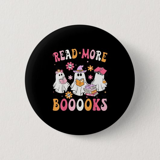 Read More Books Ghosts Reading Book Funny Teacher  Button (Vorderseite)