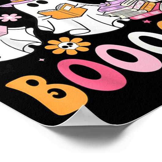 Read More Books Ghosts Reading Book Funny Teacher Poster (Ecke)