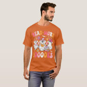 Read More Books Ghosts Reading Book Funnyeacher Ha T-Shirt (Vorne ganz)