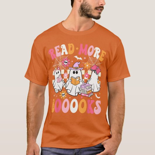 Read More Books Ghosts Reading Book Funnyeacher Ha T-Shirt (Vorderseite)