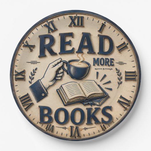 Read More Books Reading Lover Gift Pappteller (Vorderseite)
