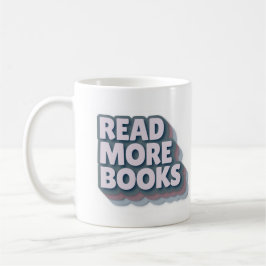 Read More Books Retro Typography Mug Kaffeetasse
