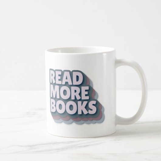 Read More Books Retro Typography Mug Kaffeetasse (Rechts)