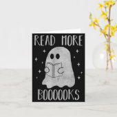 Read More Boooooks Funny Cute Halloween Ghost Read Karte (Gelbe Blume)