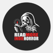 Read More Indie Horror Apparel  Runder Aufkleber (Vorderseite)