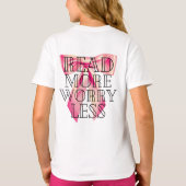 Read More Worry Less Coquette Pink Bow T-Shirt (Rückseite)