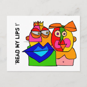 'read my lips !' postkarte