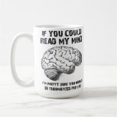Read My Mind Funny Mug Kaffeetasse (Links)