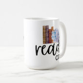 Read On (mit Hydrangeas) Kaffeetasse (VorderseiteRechts)