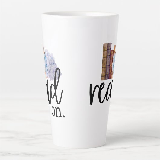 Read On (mit Hydrangeas) Milchtasse (Vorderseite)