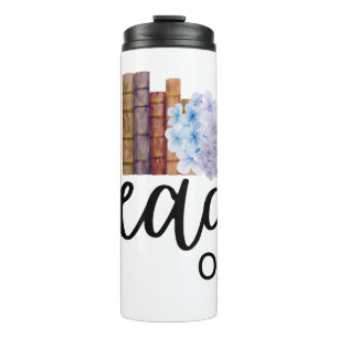 Read On (mit Hydrangeas) Thermosbecher