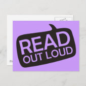 Read Out Loud Postkarte (Vorne/Hinten)