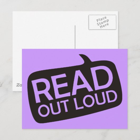 Read Out Loud Postkarte (Vorne/Hinten)