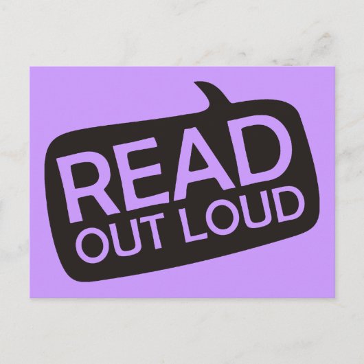 Read Out Loud Postkarte (Vorderseite)