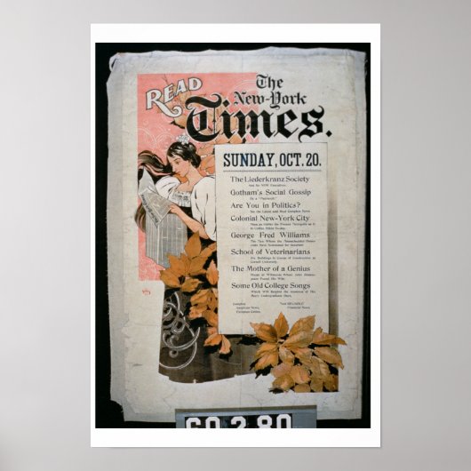 "Read The New York Times" (Farbe litho) Poster (Vorne)