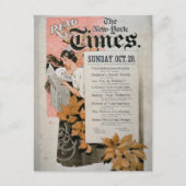 "Read The New York Times" (Farbe litho) Postkarte (Vorderseite)