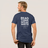 Read Think Speak schreiben Männer Tri-Blend Shirt (Rückseite voll)