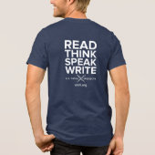 Read Think Speak schreiben Männer Tri-Blend Shirt (Rückseite)