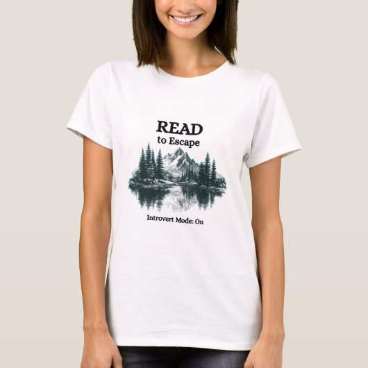 Read to Escape – Introvert Mode: On Shirt (Vorderseite)