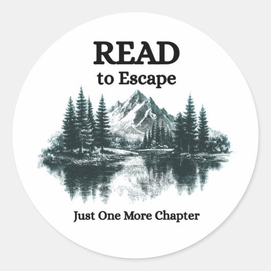 Read to Escape - Just One More Chapter Sticker (Vorderseite)