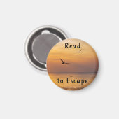 Read to Escape Magnet | Book Lover Reading Quote (Vorderseite/Rückseite)