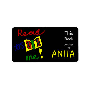 Read to Me - Personalisiertes rechteckiges Buchzei Adressaufkleber
