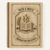 Read & Write Imagination Unleashed Wood Journal Notizblock (Vorderseite)