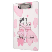 Read, Write, Love – Cat & Book Clipboard Klemmbrett (Links)