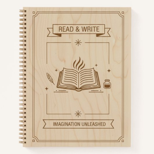 Read & Write Wood Carved Imagination Journal Notizblock (Vorderseite)