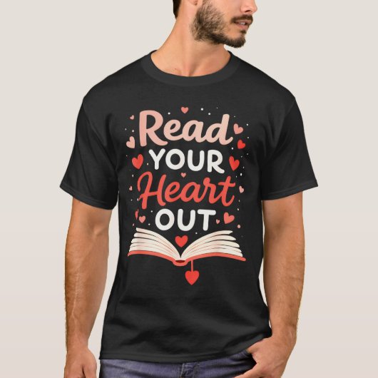 Read Your Heart Out Funny Valentine Teacher Bookwo T-Shirt (Vorderseite)