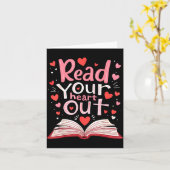 Read Your Heart Out Teacher Valentines Day Reading Karte (Gelbe Blume)