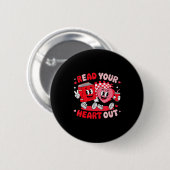 Read Your Heart Out Valentine's Day Retro Teacher  Button (Vorne & Hinten)