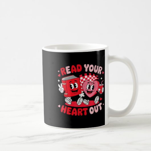 Read Your Heart Out Valentine's Day Retro Teacher Kaffeetasse (Rechts)