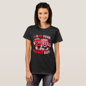 Read Your Heart Out Valentine's Day Retro Teacher T-Shirt (Vorne ganz)