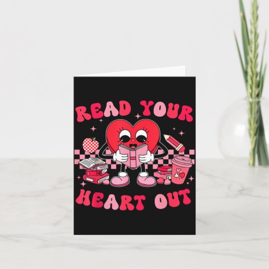 Read Your Heart Out Valentines Day Teachers Book L Karte (Vorderseite)