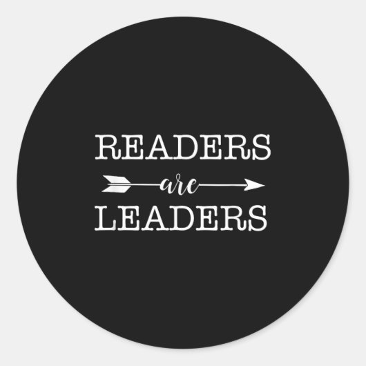 Reader Are Leaders - Uplifting Motivational Slogan Runder Aufkleber (Vorderseite)