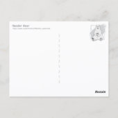 Reader Bär (Farbe) Postkarte (Rückseite)