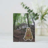 Reader Bear (color) Postkarte (Stehend Vorderseite)