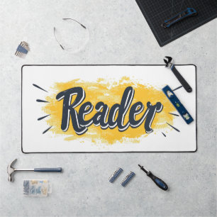 Reader Black and Yellow Slogan Schreibtischunterlage