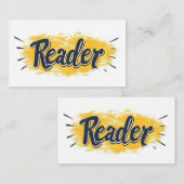 Reader Black and Yellow Slogan Visitenkarte (Vorne/Hinten)