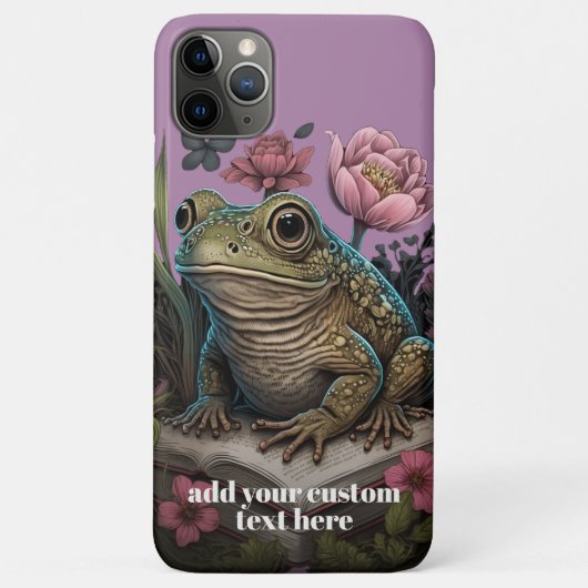 Reader Frosch auf Book Wildblume - kundenspezifisc Case-Mate iPhone Hülle (Rückseite)