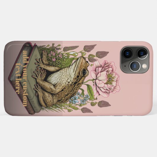 Reader Frosch auf Book Wildblume - kundenspezifisc Case-Mate iPhone Hülle (Rückseite (Horizontal))