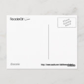 Reader Girl Eats Postcard Postkarte (Rückseite)