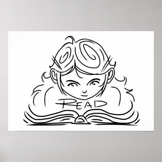 Reader Girl Poster (Vorne)