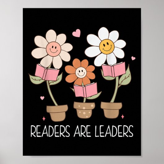 Readers Are Leaders Motivational Reading Book Quot Poster (Vorne)