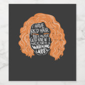 Readhead - ich habe rotes Haar Weinetikett (Einzelnes Label)