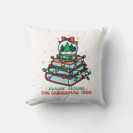 Readin’ Around the Christmas Tree Book Lover Kissen