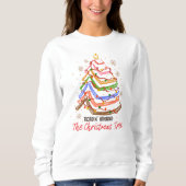 Readin' Around The Christmas Tree Book Lover Sweatshirt (Vorderseite)