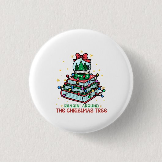Readin’ Around the Christmas Tree Holiday Button (Vorderseite)